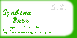 szabina marx business card